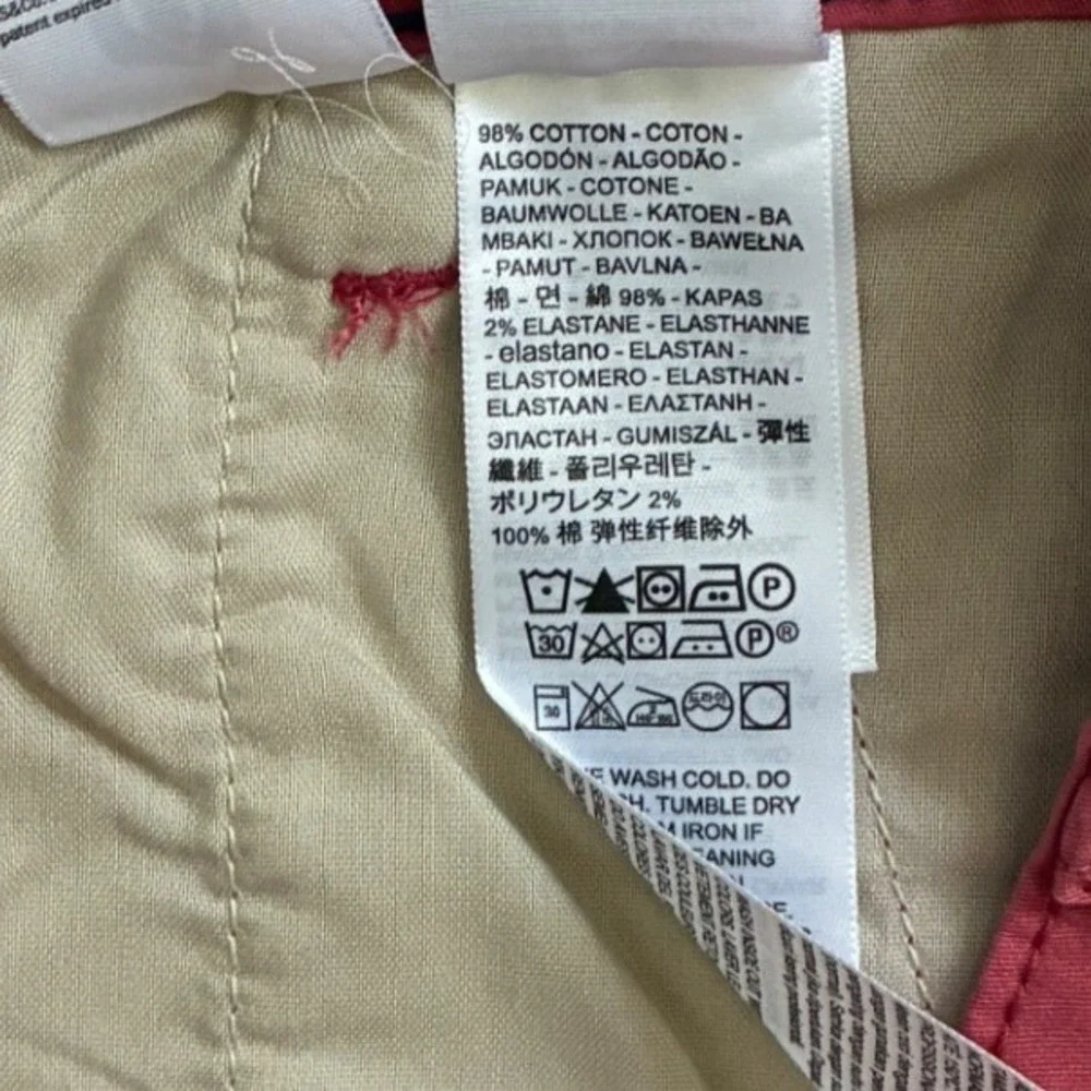 Levis Mens XX Chino Shorts Red Stretch Twill Slim Regular Fit 34 85229-0127 NWT